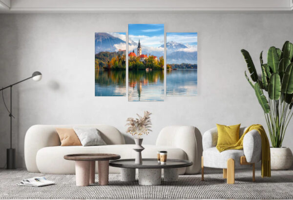 Split Canvas Bled Lake